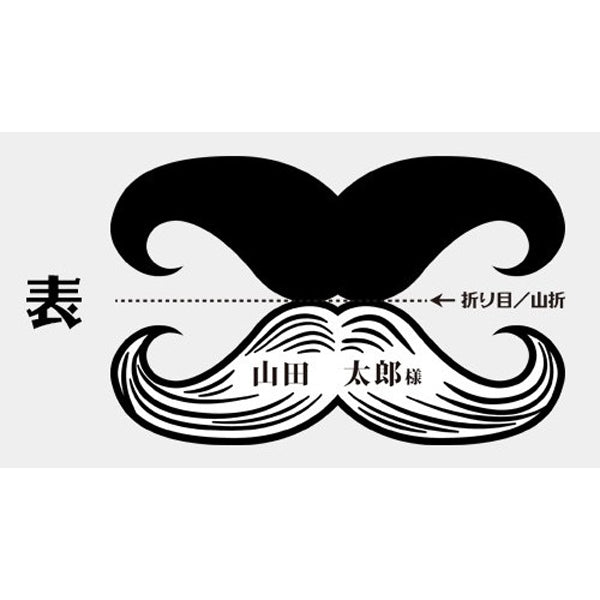 ひげの席札の表面